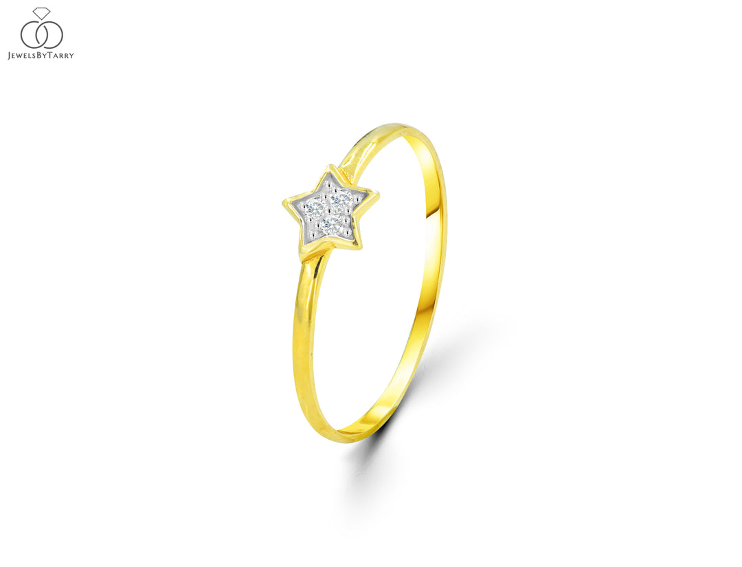 1pc Simple Copper Hollow Out Star Shaped Ring With Cubic Zirconia Detail  For Women's Daily Wear | SHEIN